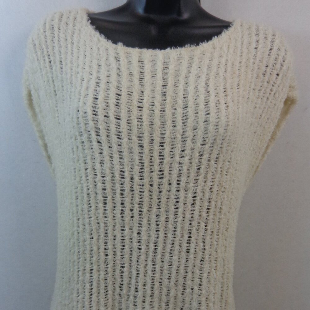 Eileen Fisher Sweater Women's XS ivory Knit Sleeveless Pullover